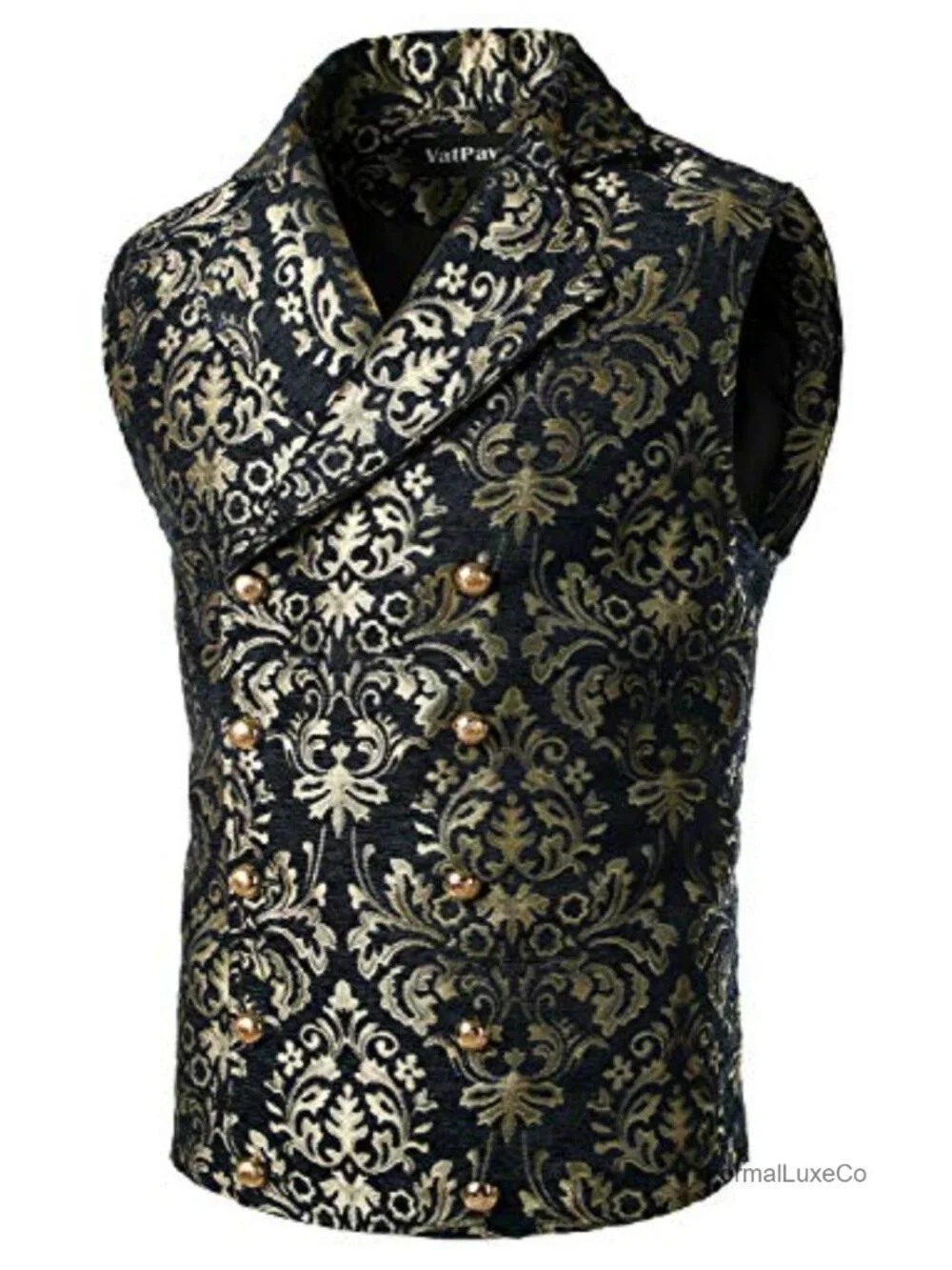 Gothic Steampunk Double Breasted Vest for Men